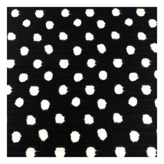 Black Ink Spot Fabric by the Metre