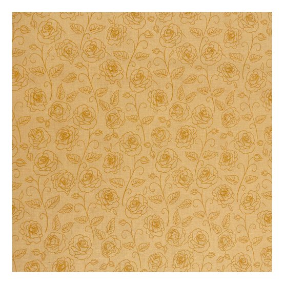 Lemon Cotton Rose Blender Fabric by the Metre image number 2