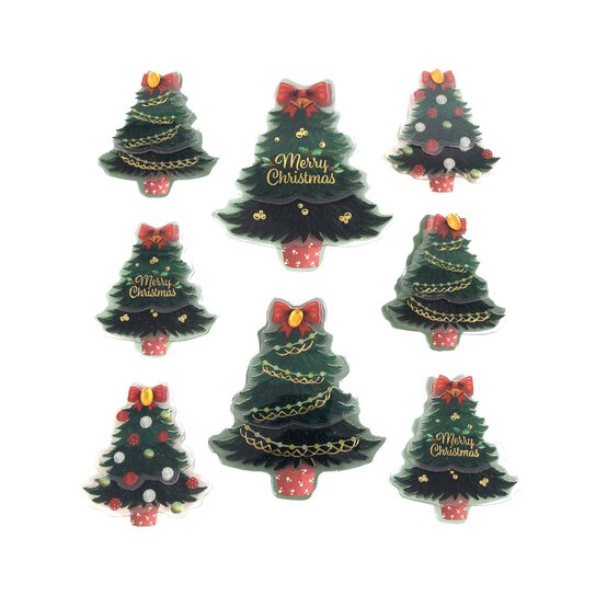 Christmas Tree 3D Stickers 9 Pack image number 1