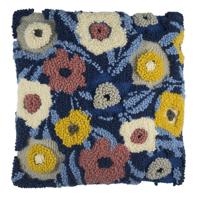 Modern Floral Punch Needle Cushion Cover Kit image number 1