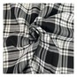 Black and White Poly Viscose Tartan Fabric by the Metre image number 1