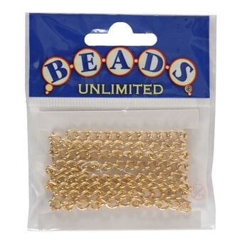 Beads Unlimited Gold Plated Heavy Curb Chain 4.5mm x 1m