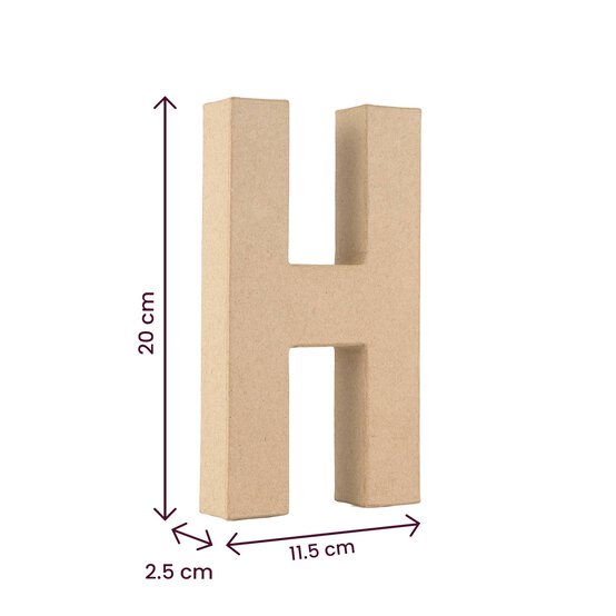 Mache Letter H 20cm image number 5