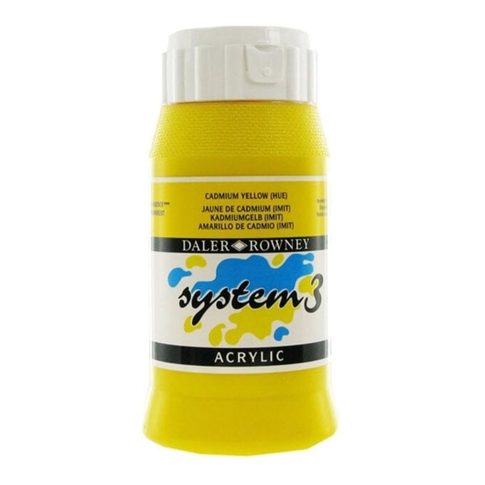 Daler-Rowney System 3 Cadmium Yellow Hue Acrylic Paint 500ml image number 1