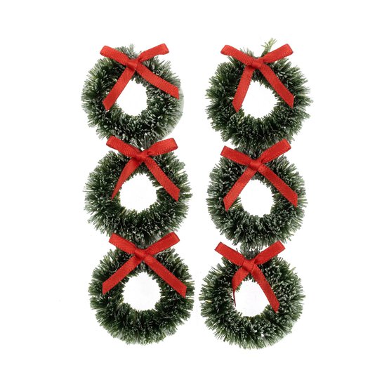 Green Wreath 3D Stickers 6 Pack  image number 1