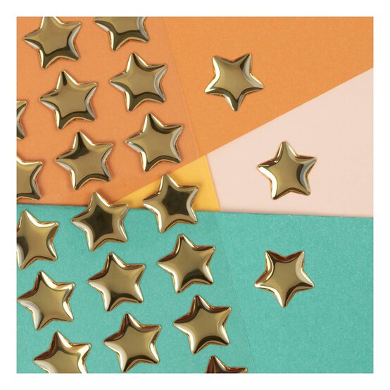 Gold Star Epoxy Stickers 36 Pack  image number 3