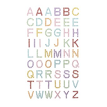 Rainbow Gem Alphabet Stickers