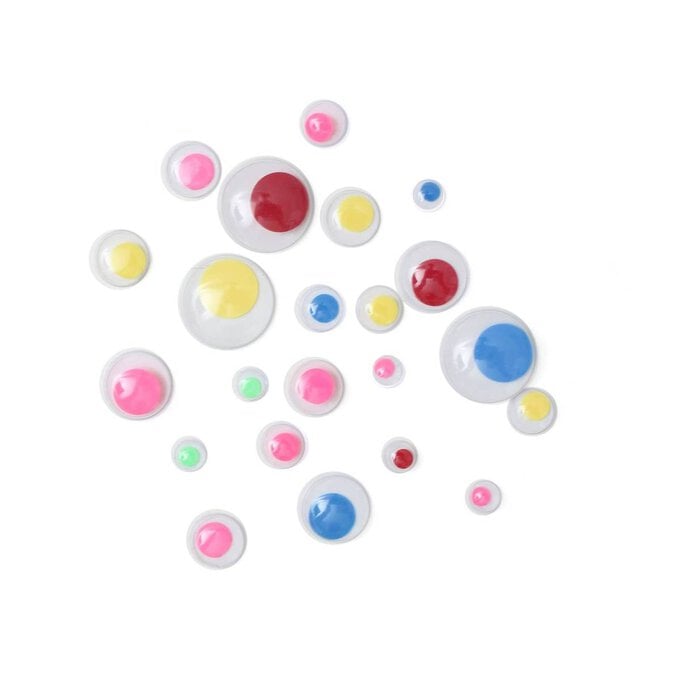 Stackable Assorted Coloured Googly Eyes 108 Pack image number 1