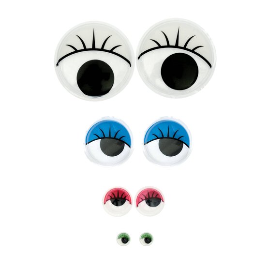 Assorted Googly Eyes with Lashes 100 Pack image number 4