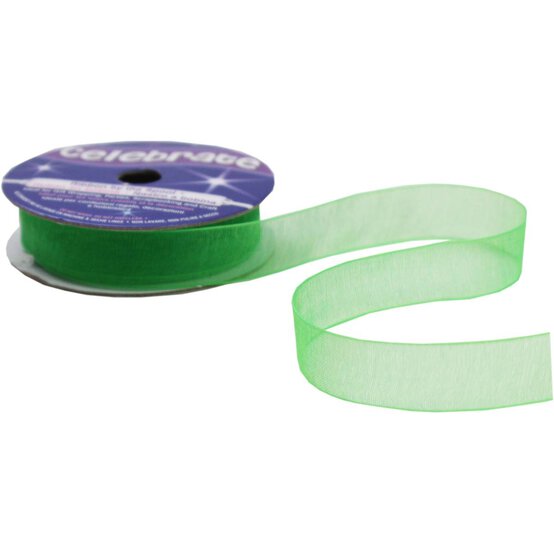 Australian Green Organdie Ribbon 12mm x 6m image number 3