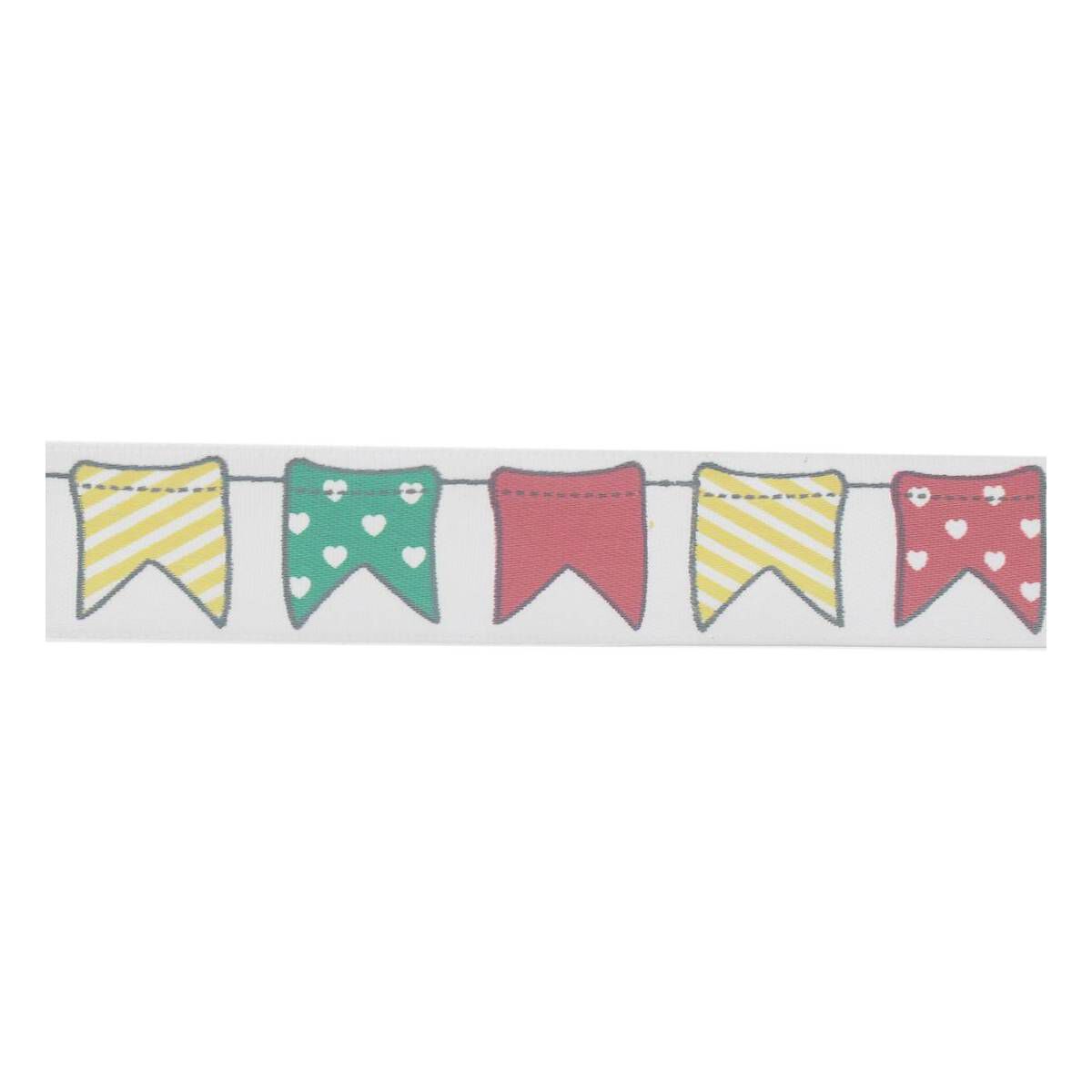 Colourful Bunting Satin Ribbon 19mm x 4m | Hobbycraft