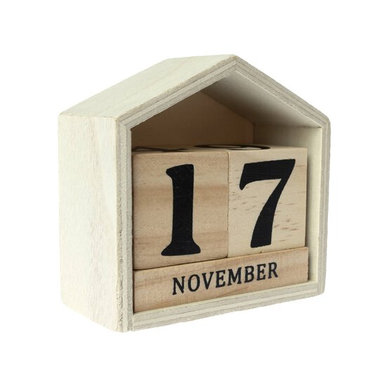 Wooden Block Calendar 7cm image number 1
