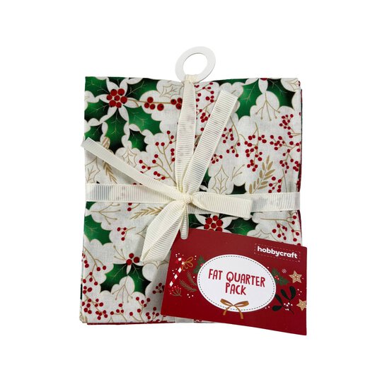Jolly Holly Fat Quarters 5 Pack image number 2