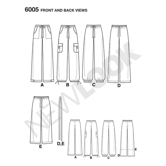 New Look Women's Trousers Sewing Pattern 6005 image number 2