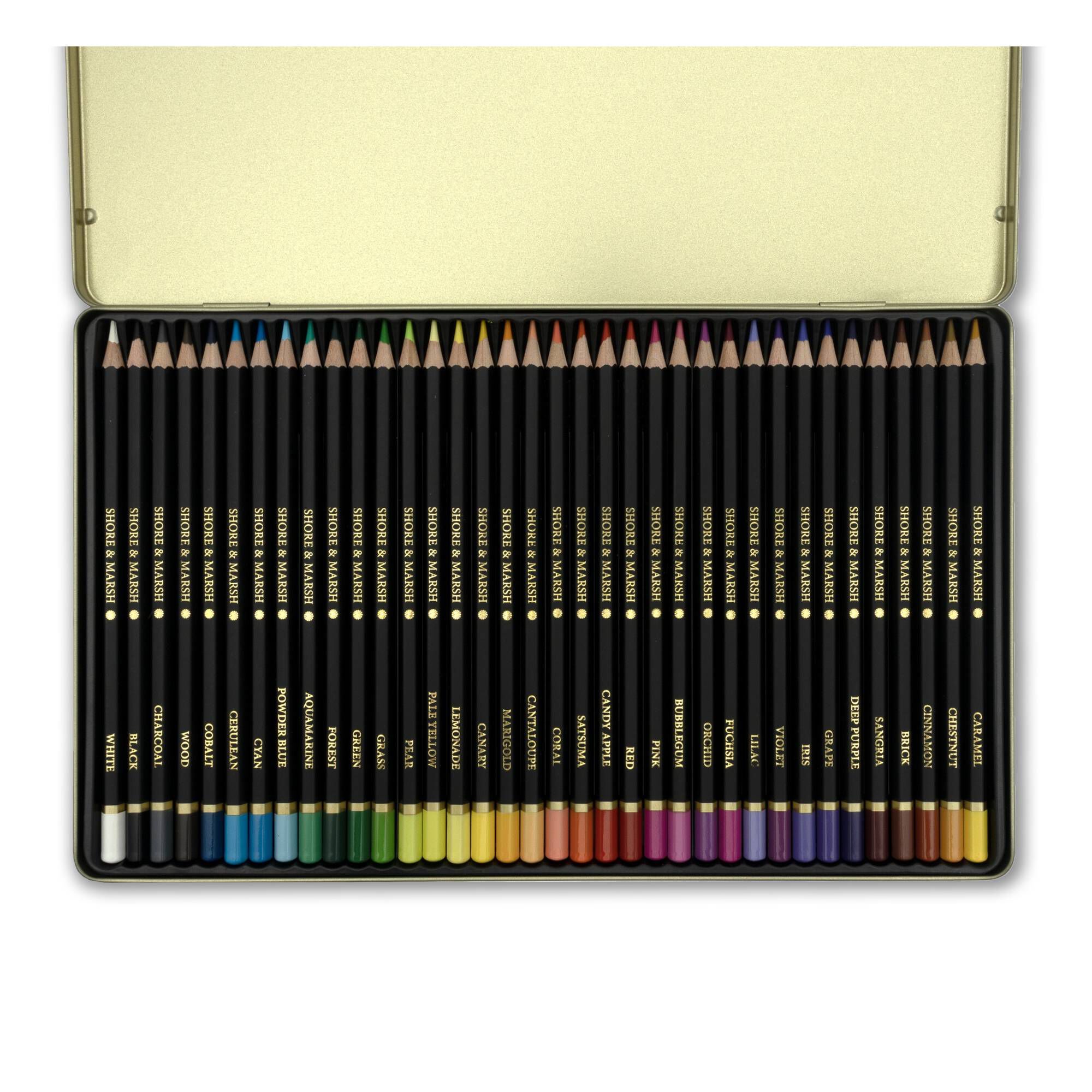 Shore & Marsh Assorted Colouring Pencils 36 Pack Hobbycraft