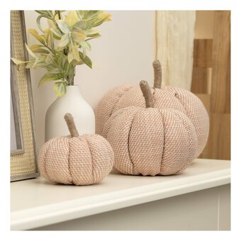 Orange Cotton Striped Pumpkin 3 Pack Bundle