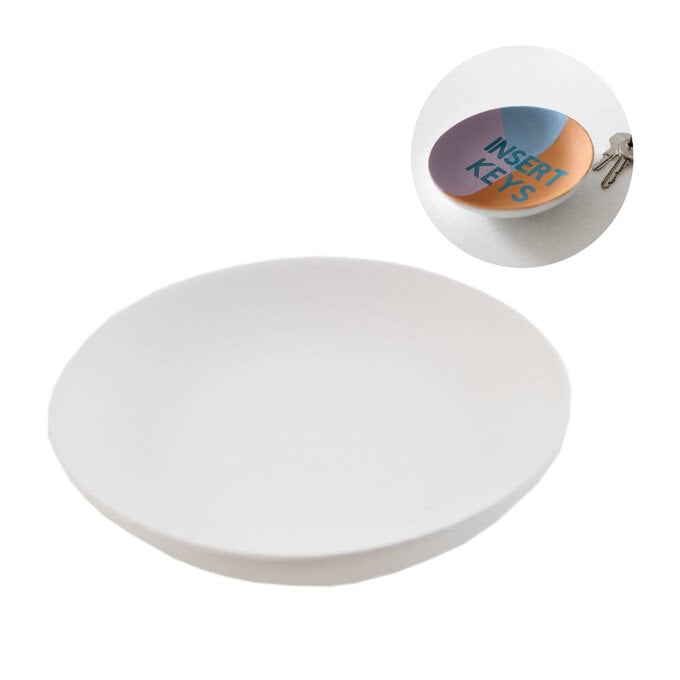 Unglazed Ceramic Round Trinket Dish 12cm image number 1