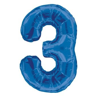Extra Large Blue Foil 3 Balloon