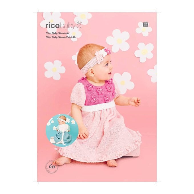 Rico Baby Classic DK Hat and Headband Digital Pattern 611 image number 1