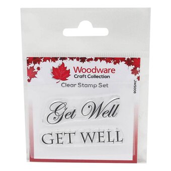Woodware Get Well Clear Stamps 2 Pack