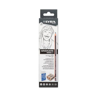 Lyra Graduate Graphite Pencils Manga Set 8 Pieces 