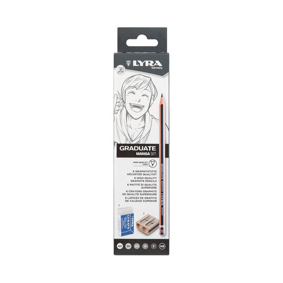 Lyra Graduate Graphite Pencils Manga Set 8 Pieces  image number 1