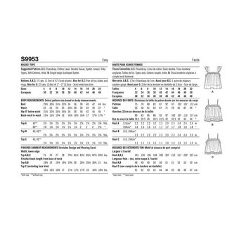 Simplicity Women's Tops  Sewing Pattern S9953 (D5 4-12)