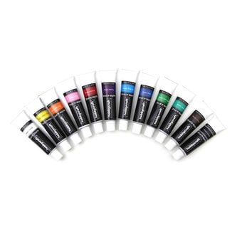 Glitter Acrylic Paints 12ml 12 Pack image number 2