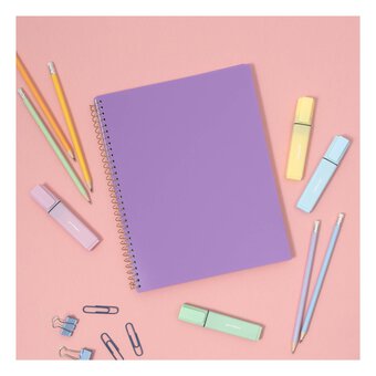 Purple Lined Notebook A4