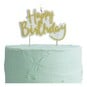 Ginger Ray Pick and Mix Sparkling Gold Happy Birthday Candle image number 1