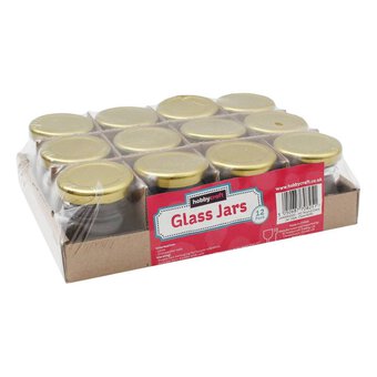 Clear Round Glass Jars 41ml 12 Pack