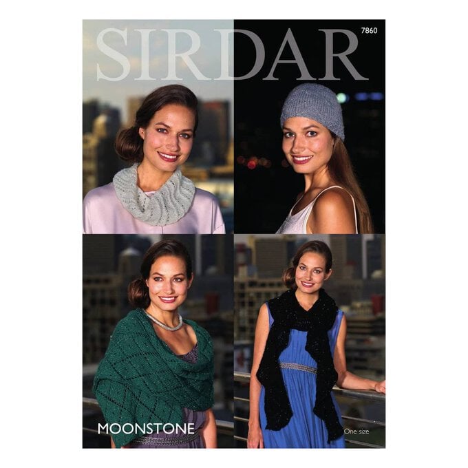 Sirdar Moonstone Hat and Scarves Digital Pattern 7860 image number 1