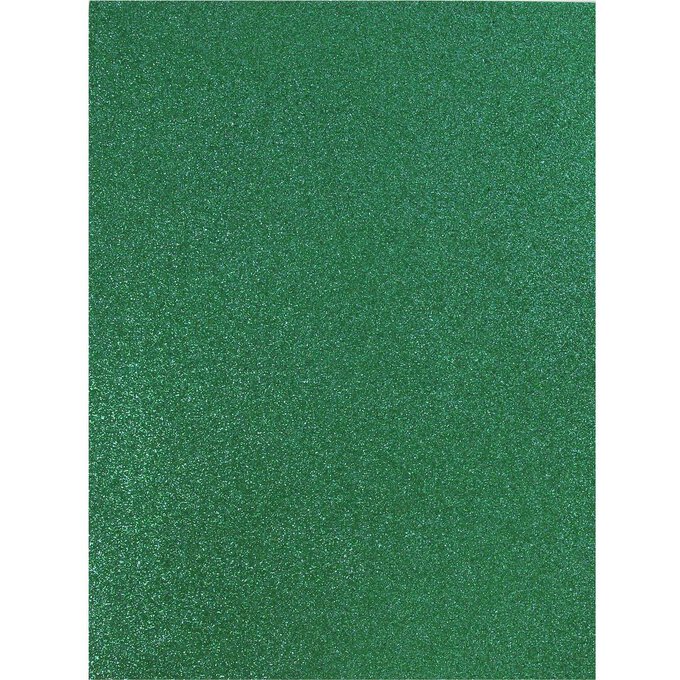 Dark Green Glitter Foam Sheet 22.5cm x 30cm Hobbycraft