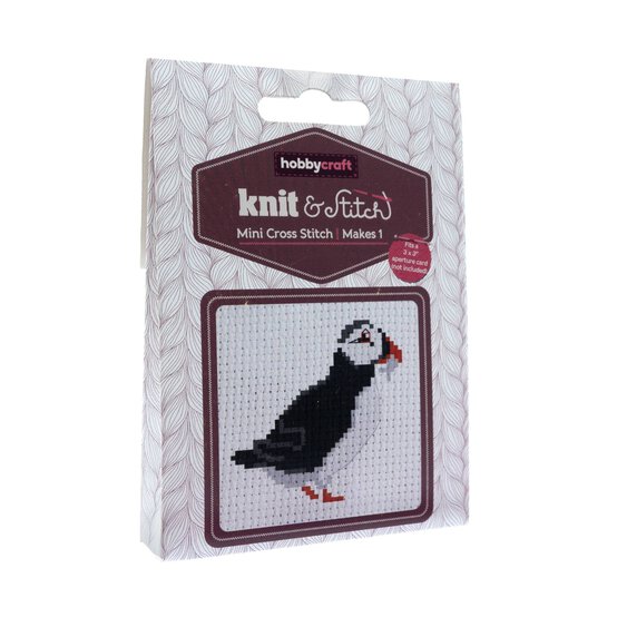 Mini Puffin Cross Stitch Kit image number 1