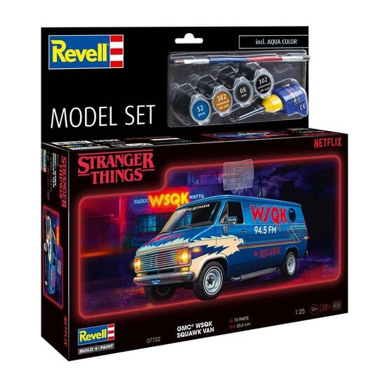 Revell Stranger Things GMC WSQK Squawk Van Model Set 1:25 image number 3