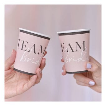 Ginger Ray Team Bride Hen Party Paper Cups 8 Pack image number 3