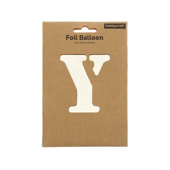 Extra Large Silver Foil Letter Y Balloon image number 3