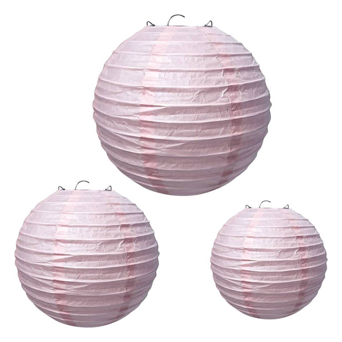 Pink Paper Lanterns 3 Pack Hobbycraft