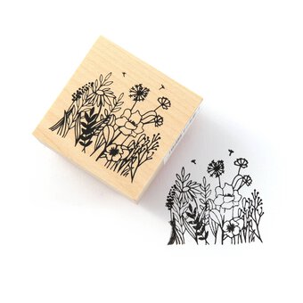 Meadow Wooden Stamp 5cm x 5cm