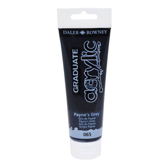 Daler-Rowney Graduate Payne’s Grey Acrylic Paint 120ml image number 1