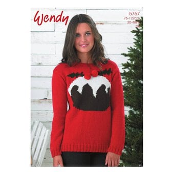Wendy Merino DK Christmas Pudding Sweater Digital Pattern 5757