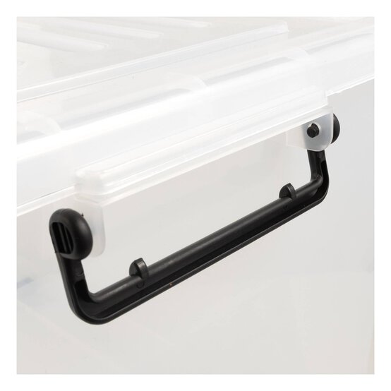 Clear Rolling Storage Box 94 Litres  image number 3