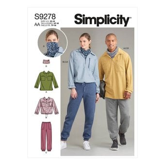 Simplicity Unisex Separates Sewing Pattern S9278 (L-XXL)