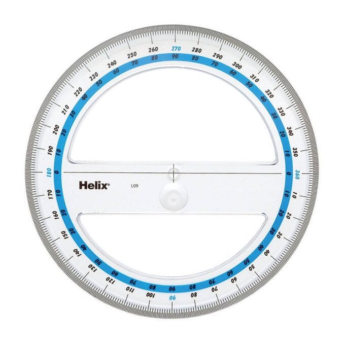 Helix Protractor 360 Degrees 15cm