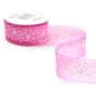 Pink Butterfly Organdie Ribbon 25mm x 3m image number 3