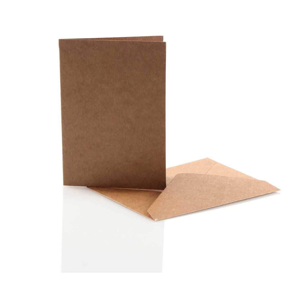 Kraft Cards and Envelopes A6 10 Pack Hobbycraft