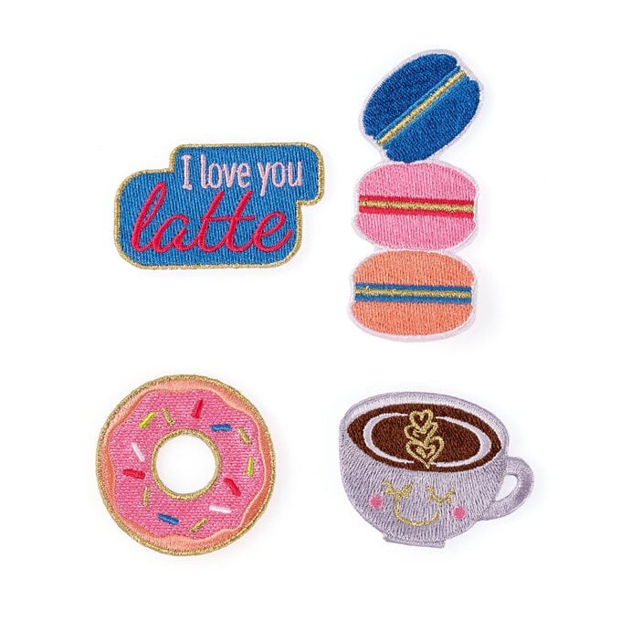 Afternoon Tea Iron-On Patches 4 Pack image number 1