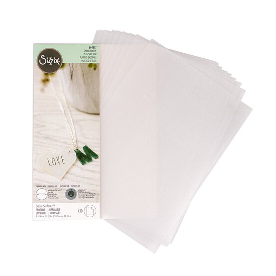 Sizzix Surfacez Printable Shrink Plastic 10 Sheets image number 3