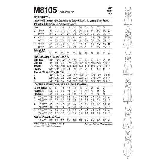 McCall&rsquo;s Meadow Dress Sewing Pattern M8105 (6-14) image number 2