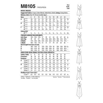 McCall’s Meadow Dress Sewing Pattern M8105 (6-14)
